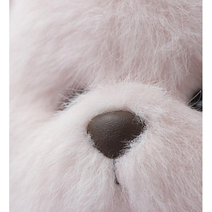 Медведь Lina TeddyTales, с длинной шерстью, M, молочно-розовый, 30 см